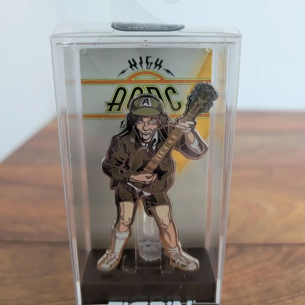 FiGPiN #17 AC/DC High Voltage ANGUS YOUNG Collectible Enamel Pin NEW CMD109-FGP